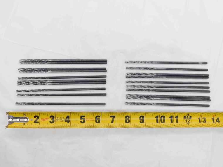 20PCS PTD #20 HSS AIRCRAFT EXTENSION TWIST DRILL BIT 459 2" LOC 6 1/8 OAL .161 - DM3233AE5