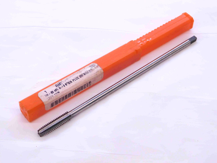 NEW R & N 1/4 20 HSS PLUG TAP 4 STRAIGHT FLUTE .25 EXTRA LONG REACH MADE IN USA - NS2462LVR