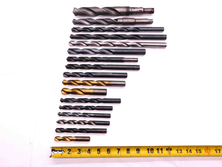 LARGE LOT OF STRAIGHT SHANK HSS DRILL BITS VARIOUS SIZES AND TYPES CNC MACHINIST - BR10833AZ4