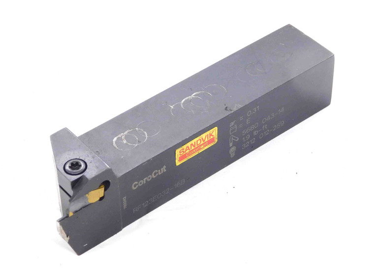 SANDVIK COROMANT RF123E032-16B LATHE TURNING TOOL HOLDER 1" SHANK COROCUT SIZE E - DM3293BU5