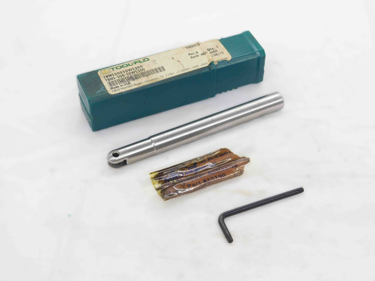 TOOL-FLO 1/2 DIA. BALL NOSE INDEXABLE END MILL TBNS50050WS500 2 FLUTE USA MADE - DM3338BU5