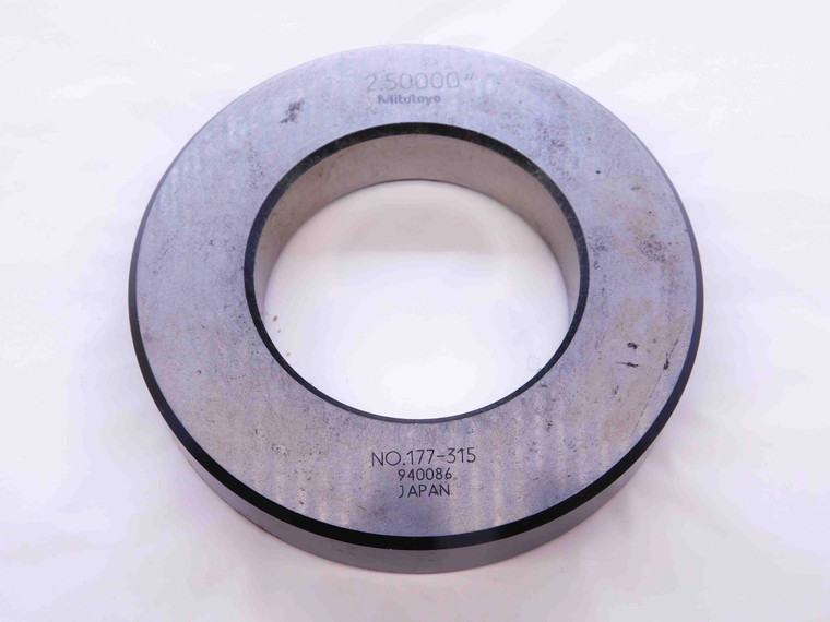 MITUTOYO 2.5000 MASTER PLAIN BORE SETTING RING GAGE ONSIZE 2 1/2 63.500 mm 2.500 - NS2864CT5
