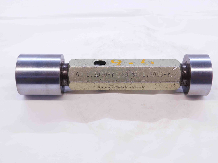 1.5000 & 1.5050 CLASS Y PIN PLUG GAGE GO NO GO ONSIZE 1 1/2 38 mm 1.500 1.505 - NS2878CG4