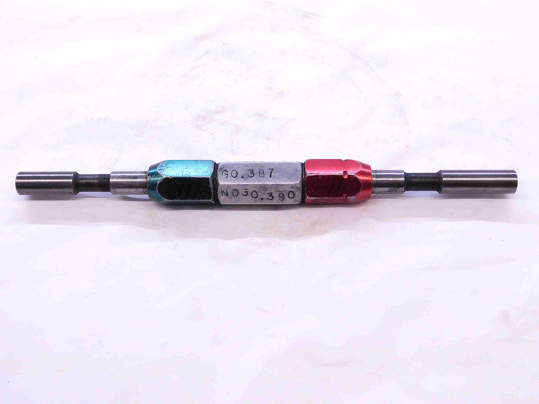 .3870 & .3900 PIN PLUG GAGE GO NO GO .3906 -.0006 OVERSIZE 25/64 10 mm .387 .390 - NS2889CG4