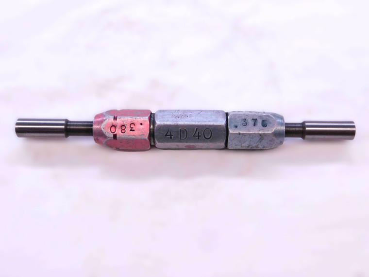 .3750 & .3800 PIN PLUG GAGE GO NO GO ONSIZE 3/8 9.652 mm .375 .380 INSPECTION - NS2890CG4