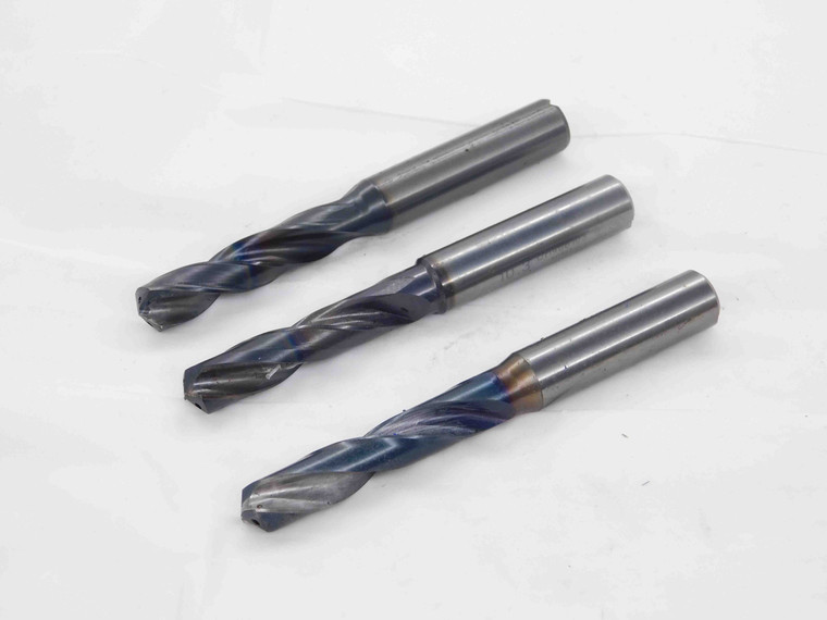 3PCS 13/32 O.D. TiCN CARBIDE COOLANT THRU TWIST DRILL BIT 14mm SHANK .4062 CNC - DM3523BF4