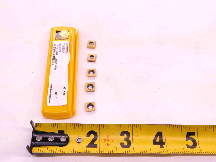 5pcs NEW KENNAMETAL SDEB080208 KC725M CARBIDE INSERTS SDEB26152 MADE IN USA - NS3075SLW