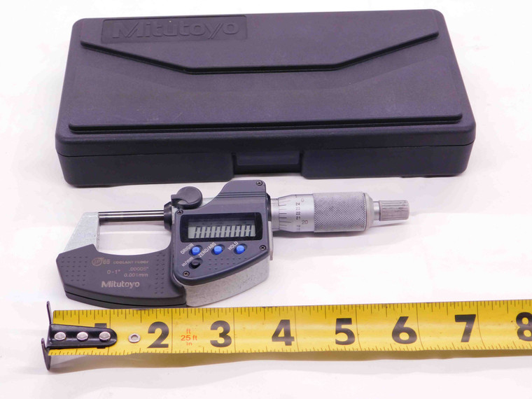 MITUTOYO IP65 DIGITAL COOLANT PROOF MICROMETER 0 - 1" RANGE .00005" RESOLUTION - NS3080CZ5