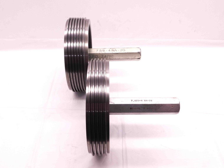 7 5/8 4 NA 2G ACME SET THREAD PLUG GAGE 7.625 GO NO GO P.D.'S = 7.4780 & 7.4460 - BR10870CG4