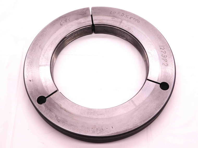6" 8 V THREAD RING GAGE 6.0 6.00 6.000 6.0000 NO GO ONLY P.D. = 5.8980 - BR10890CG4