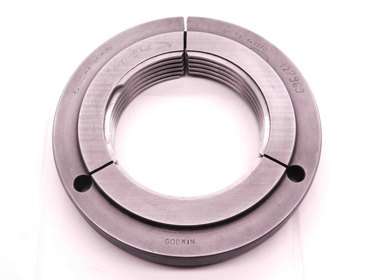 5" 4 NA 2G ACME THREAD RING GAGE 5.0 5.00 4.0 GO ONLY P.D. = 4.8570 INSPECTION - BR10891CG4