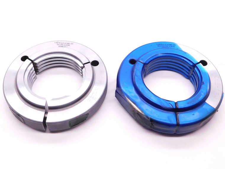 3 11/16 3 1/2 ACME 2G THREAD RING GAGES 3.6875 3.5 GO NO GO PDS 3.5296 3.5020 NA - BR10931DG5