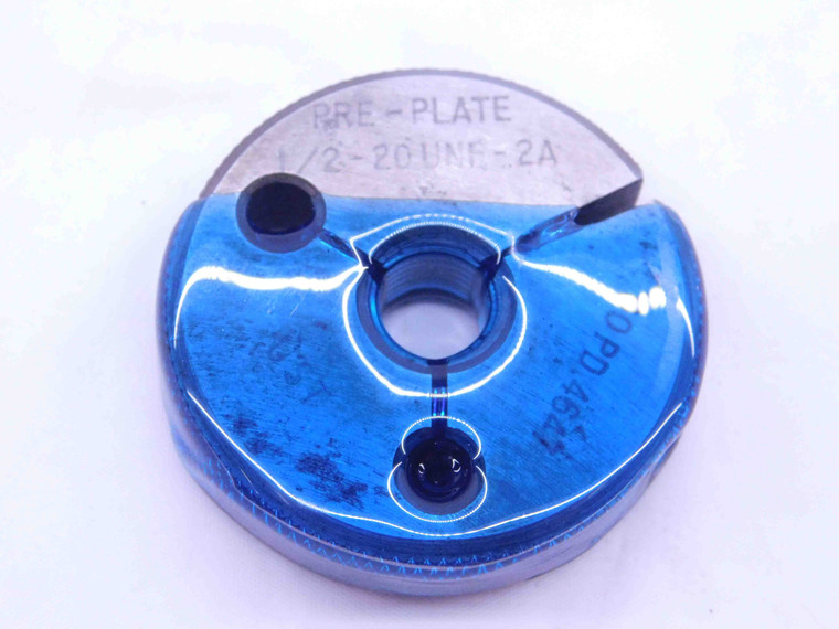 1/2 20 UNF 2A PREPLATE THREAD RING GAGE .5 .50 .500 .5000 GO ONLY P.D. = .4647 - DW37831SLW