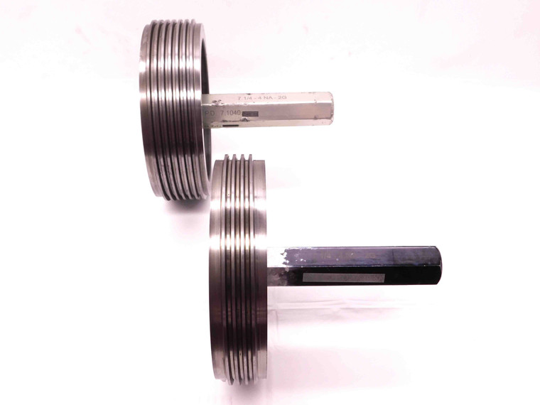 7 1/4 4 ACME 2G SET THREAD PLUG GAGE 7.25 4.0 GO NO GO P.D.'S = 7.1040 & 7.0720 - BR10972CG4