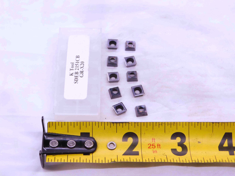 10pcs NEW K TOOL SDEB 2151CB GRADE X20 CARBIDE INSERTS MADE IN USA INDEXABLE - NS3314LVR
