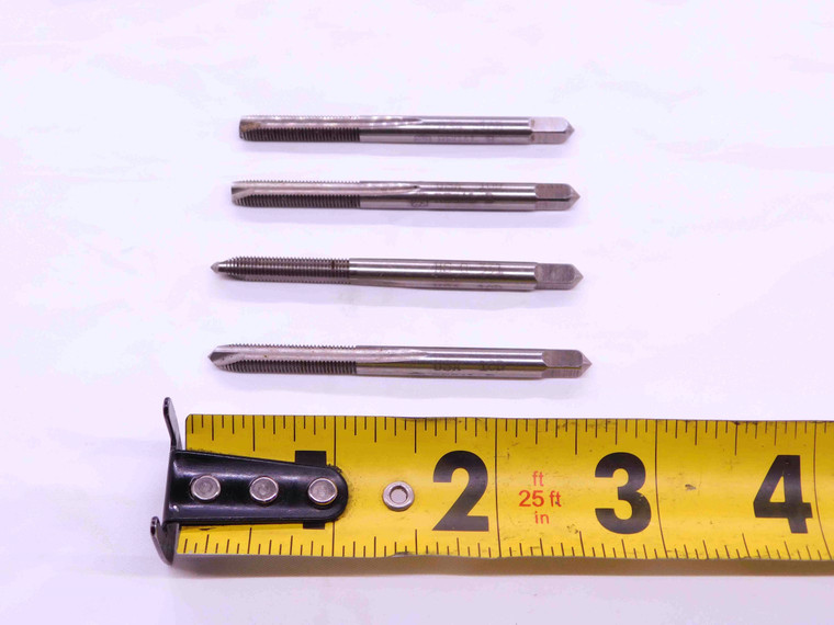 4pcs #10 40 NS HSS SPIRAL POINT PLUG & BOTTOMING TAP 2 STRAIGHT FLUTE .190 10-40 - NS3380CX5