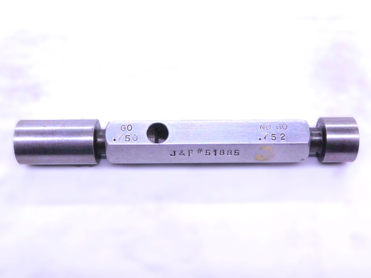 .7500 & .7520 PIN PLUG GAGE GO NO GO ONSIZE 3/4 19 mm .750 .752 INSPECTION CHECK - NS3570CG4