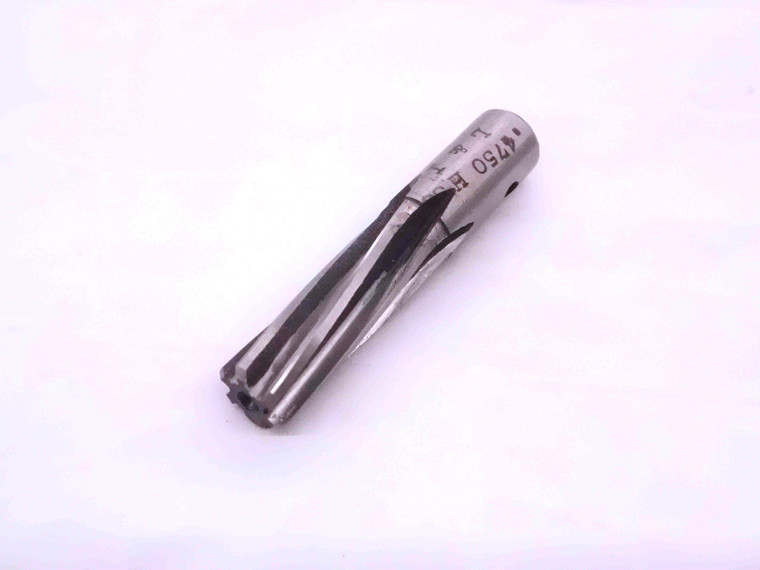L & I 0.475 OD HSS REAMER SPIRAL 6 FL .475 .4750 .4688 +.0062 OVERSIZE 12 mm - NS3596BD4