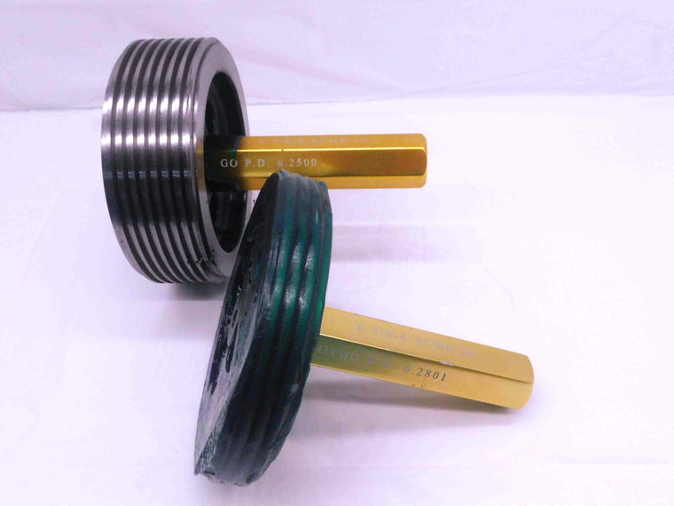 6 3/8 4 ACME 2G THREAD PLUG GAGE 6.375 GO NO GO P.D.'S = 6.2500 & 6.2801 CHECK - DW38112DG5