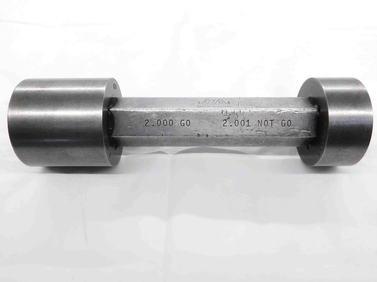 2.0000 & 2.0010 PIN PLUG GAGE GO NO GO ONSIZE 2.0 51 mm 2.000 2.001 INSPECTION - TJ0016AP5