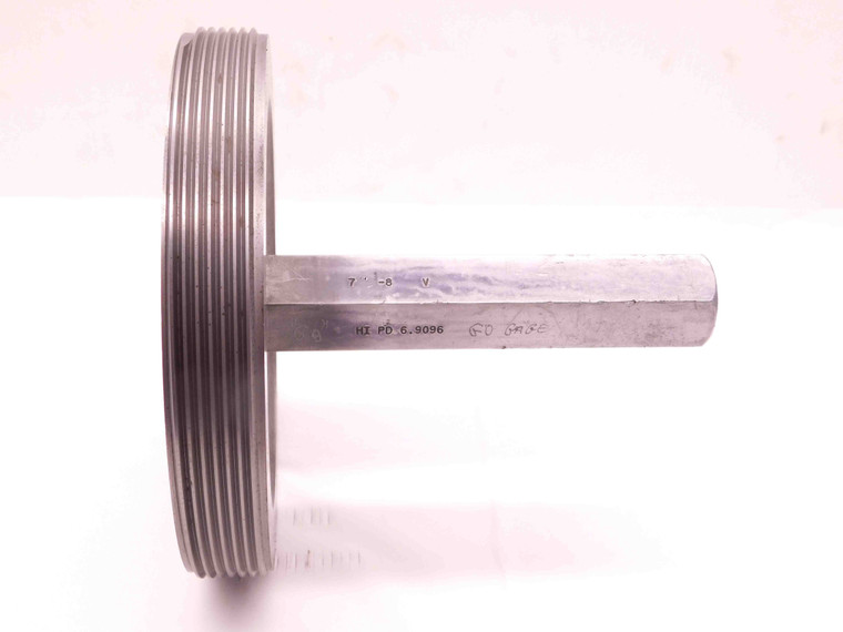 7" 8 UNS THREAD PLUG GAGE 7.0 7.00 7.000 7.0000 NO GO ONLY P.D. = 6.9096 CHECK - BR10998CG4