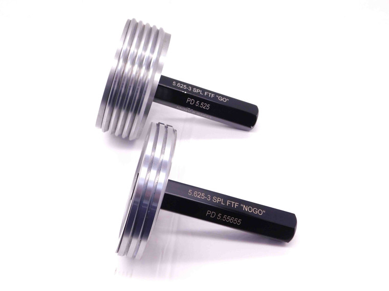 5 5/8 3 SPL FTF THREAD PLUG GAGE 5.625 GO NO GO PD'S = 5.525 & 5.55655 SPECIAL - BR11012DG5