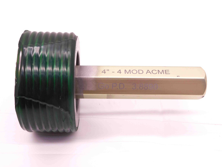 4" 4 MOD ACME THREAD PLUG GAGE 4.0 GO ONLY P.D. = 3.8890 4"-4 INSPECTION CHECK - BR11029CG4
