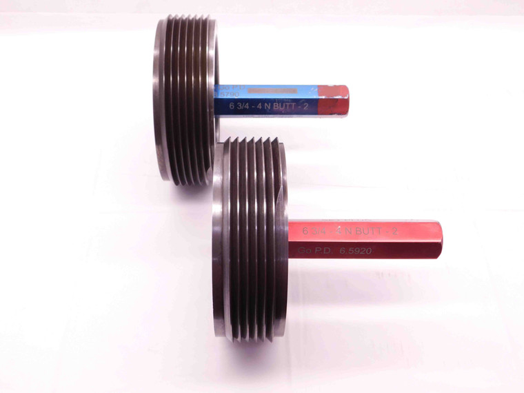 6 3/4 4 BUTT-2 BUTTRESS SET THREAD PLUG GAGE 6.75 4 GO NO GO = 6.5920 & 6.5790 - BR11031CG4