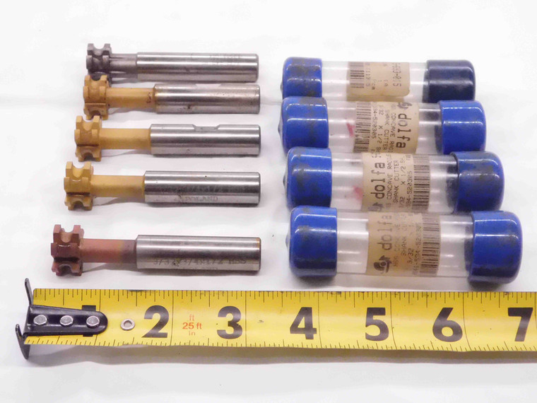 5pcs DOLFA 3/32" RADIUS CONCAVE MILLING CUTTERS 3/4 OD 1/2 SHANK VARIOUS COATING - NS3696BT4