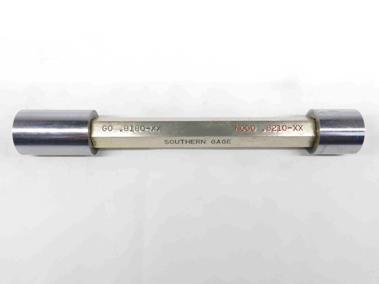 .8180 & .8210 CL XX PIN PLUG GAGE GO NO GO .8125 +.0055 13/16 21 mm .818 .821 - TJ0038CL5