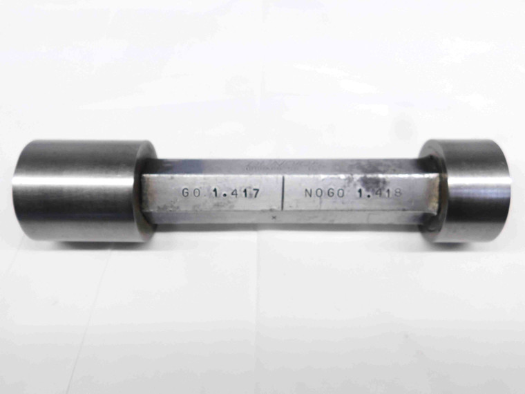 1.4170 & 1.4180 CL X PIN PLUG GAGE GO NO GO 1.4219 -.0039 1 27/64 36 1.417 1.418 - TJ0075CU4