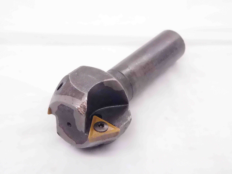 ISCAR 1" DIA. 60 DEG CHAMFER INDEXABLE END MILL E60-D1.00-W.75 3/4 SHANK 2 FL - NS3717CH5