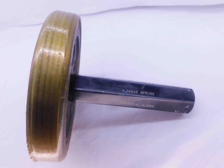 6 1/2 6 ACME 3G THREAD PLUG GAGE 6.5 6.50 6.500 6.5000 NO GO ONLY P.D. = 6.4296 - DW38224DD5