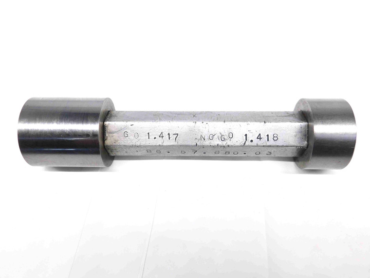 1.4170 & 1.4180 CL X PIN PLUG GAGE GO NO GO 1.4219 -.0039 1 27/64 36 1.417 1.418 - TJ0097CU4