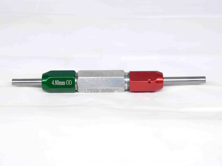 4.800 & 5.200 CL XX METRIC PIN PLUG GAGE GO NO GO 5.000 -.200 5 .1890 4.80 5.20 - TJ0133SLW