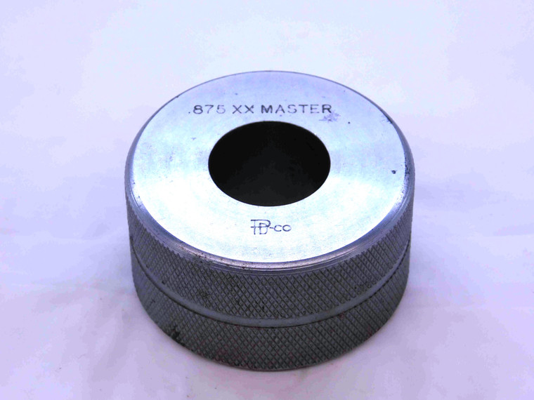 .8750 CLASS XX MASTER PLAIN BORE RING GAGE ONSIZE 7/8 22.225 mm .875 INSPECTION - JG0080SLW