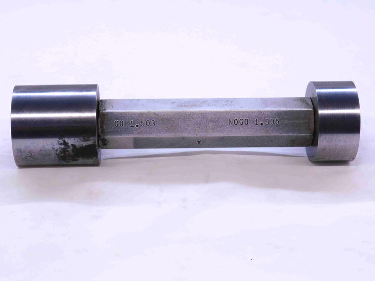 1.5030 & 1.5050 CL Y PIN PLUG GAGE GO NO GO 1.5000 +.0030 1 1/2 38 1.503 1.505 - JG0111CU4