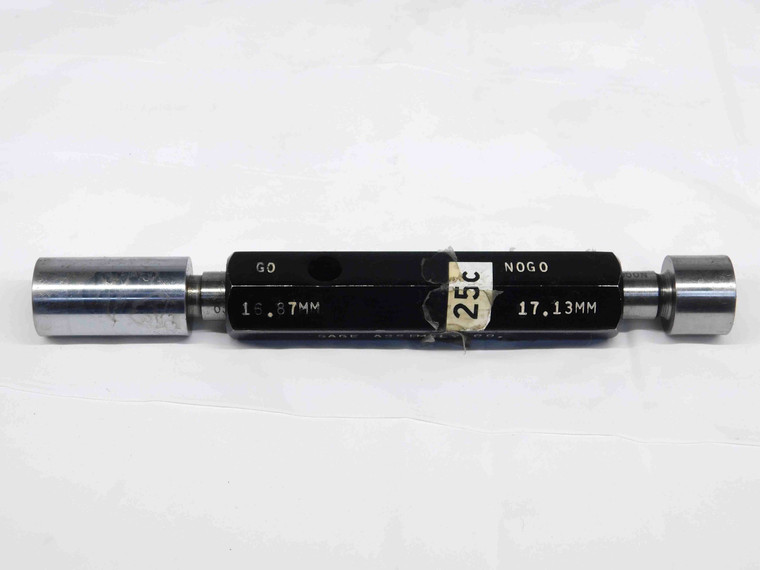 16.870 & 17.130 CL XX mm PIN PLUG GAGE GO NOGO 17.000 -.130 17 .6642 16.87 17.13 - TJ0153SLW
