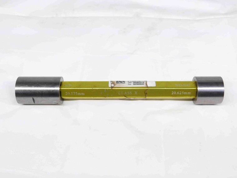 20.575 & 20.625 CL X METRIC PIN PLUG GAGE GO NO GO 20.500 +.075 21 mm .8120 - TJ0154SLW