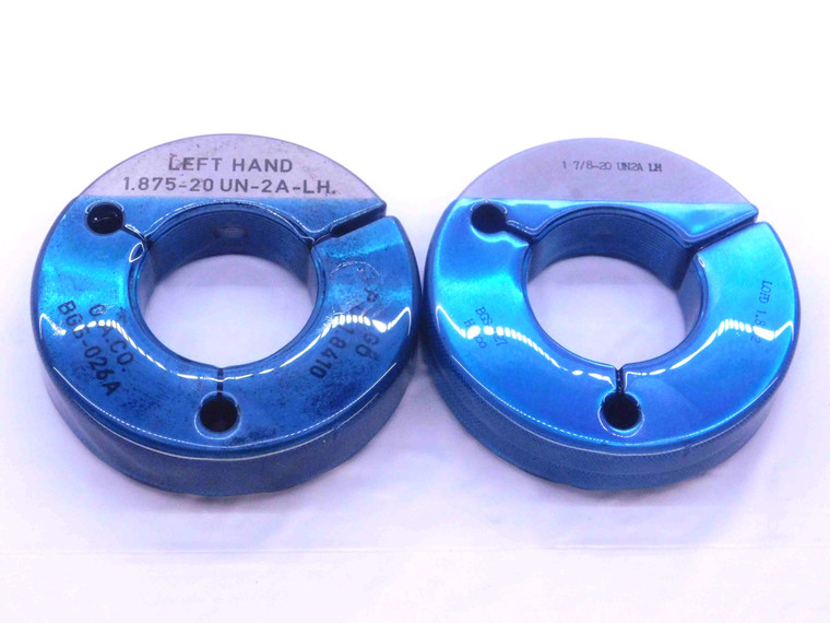 1 7/8 20 UN 2A LEFT HAND THREAD RING GAGES 1.875 GO NO GO PD'S = 1.8410 & 1.8362 - DW38265CY5
