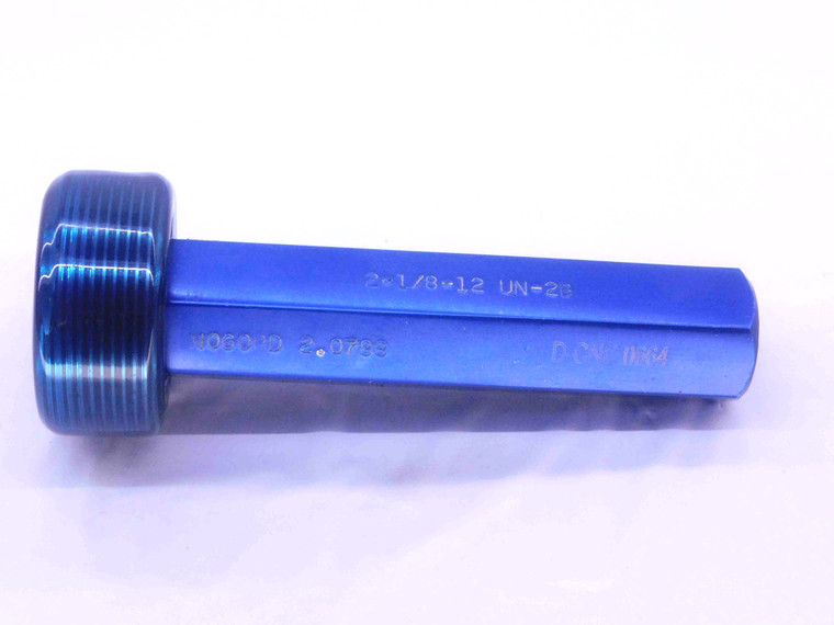 2 1/8 12 UN 2B THREAD PLUG GAGE 2.125 2.1250 NO GO ONLY P.D. = 2.0788 CHECK - DW38272CY5