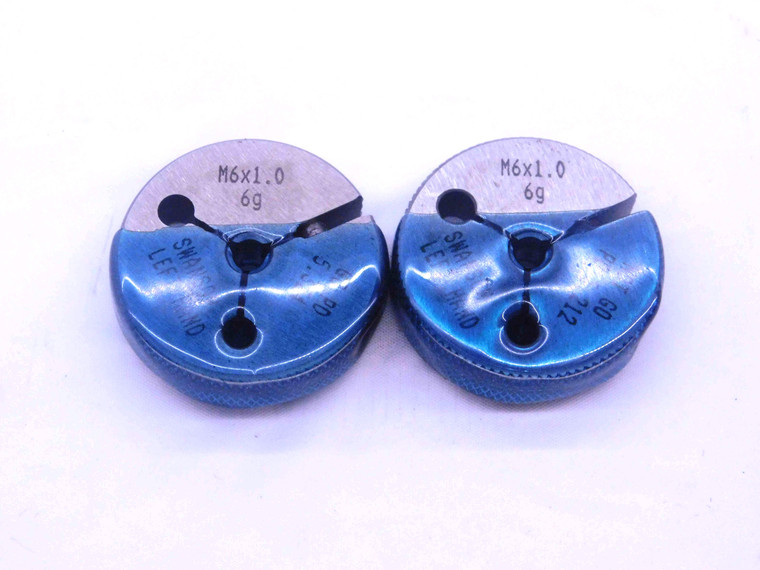 M6 X 1 6g LEFT HAND THREAD RING GAGES 6 1.0 GO NO GO P.D.'S = 5.324 & 5.212 - DW38278OB5
