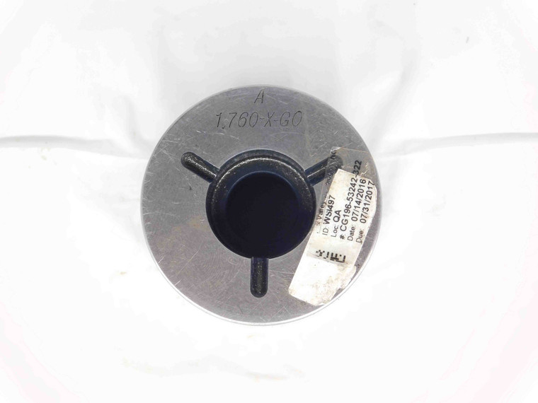 1.7600 CLASS X PIN PLUG GAGE 1.7500 +.0100 OVERSIZE 1 3/4 44.704 mm 1.760 CHECK - TJ0188SLW