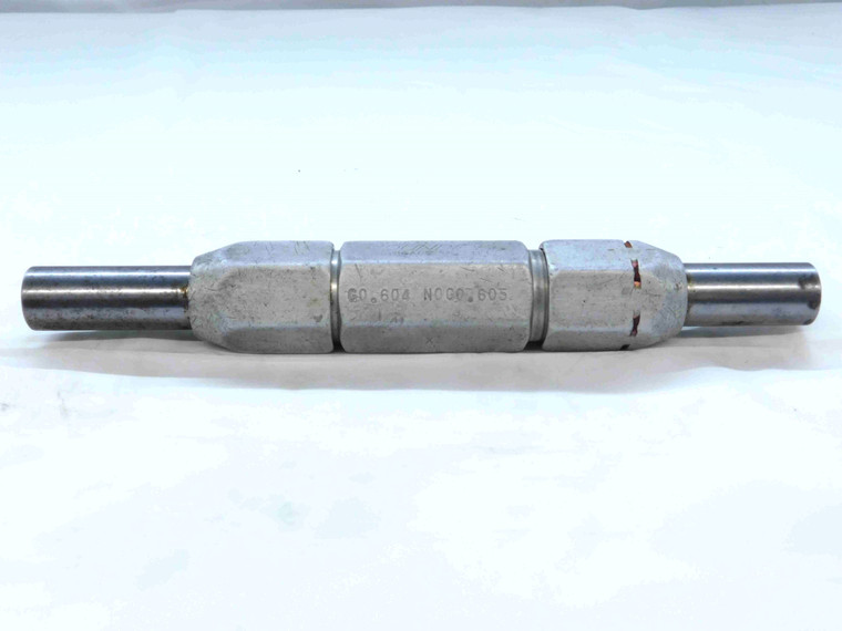 .6040 & .6050 CL X PIN PLUG GAGE GO NO GO .5938 +.0102 19/32 15.342 mm .604 .605 - JG0453CU4