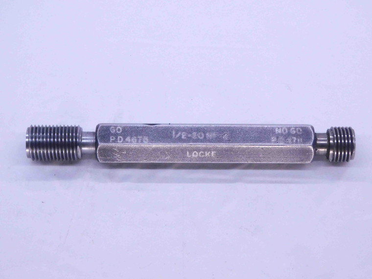 1/2 20 NF 2 THREAD PLUG GAGE .5 .50 .500 GO NO GO P.D.'S = .4675 & .4711 UNF-2 - CS7125BURL