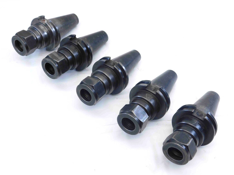 5pc LOT OF CAT40 KENNAMETAL DA180 COLLET CHUCK TOOL HOLDERS 3" PROJ CV40DA188300 - NS4184LVR