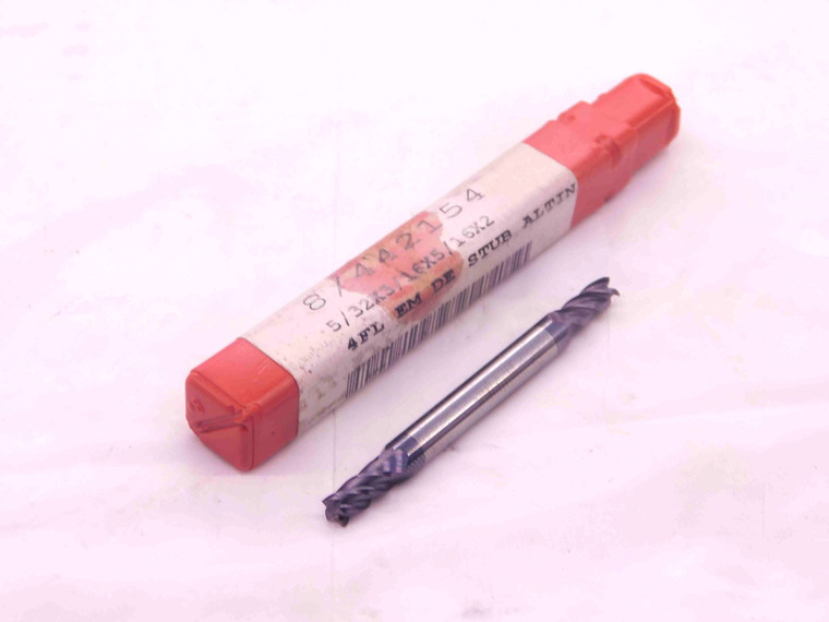 NEW ACCUPRO 5/32 O.D. AlTiN DOUBLE ENDED CARBIDE END MILL 3/16 SHANK 4 FL .15625 - NS4261CG5