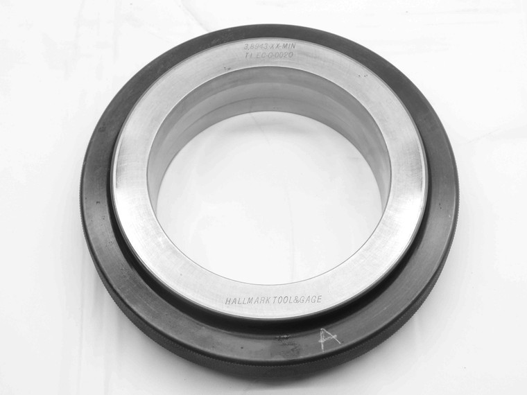 3.8943 CL XX MASTER PLAIN BORE RING GAGE 3.8906 +.0037 UNDERSIZE 3 57/64 99 mm