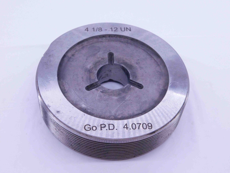 4 1/8 12 UN THREAD PLUG GAGE 4.125 4.1250 GO ONLY P.D. = 4.0709 2B OR 3B CHECK - DW38891LVR