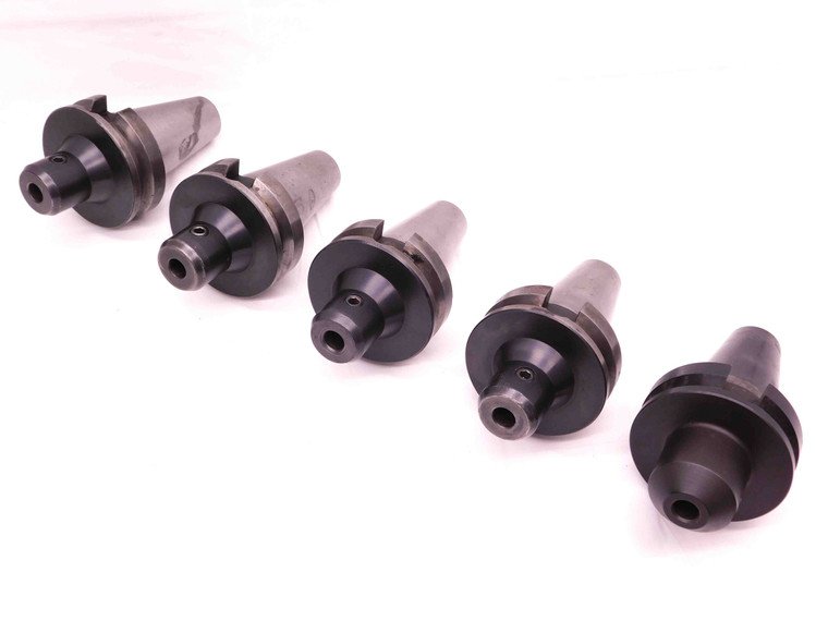 5pc LOT OF BT45 1/2 I.D. SOLID END MILL TOOL HOLDERS .5 VARIOUS PROJECTIONS